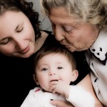 family portrait with mommy, grandma and great-grandma