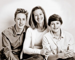 Family portrait created at Positive Vista Photography & Art by Portia Shao